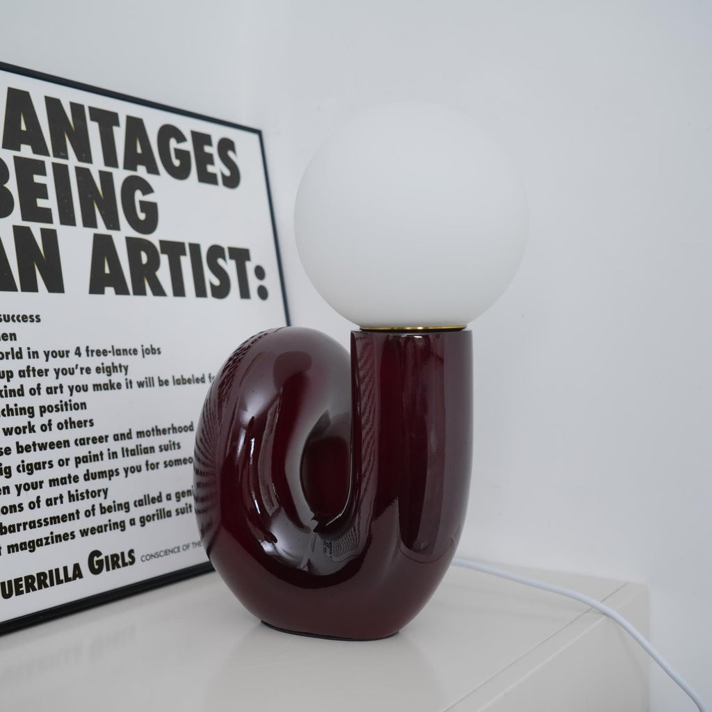 N Shape Glass Table Lamp