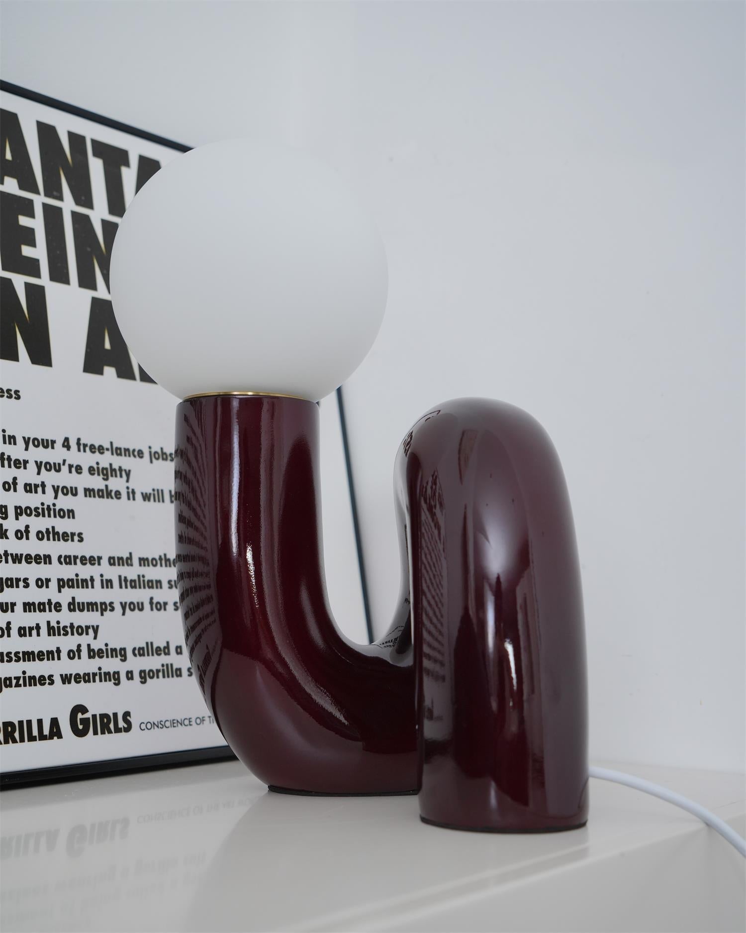 N Shape Glass Table Lamp