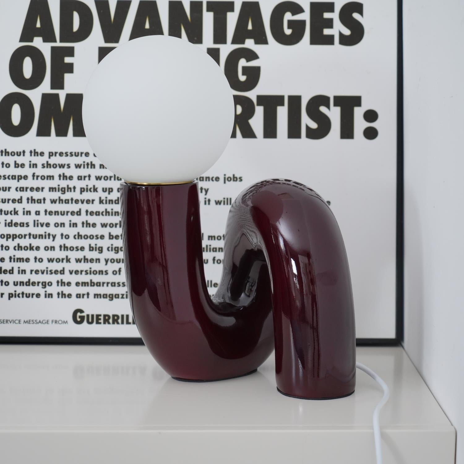 N Shape Glass Table Lamp