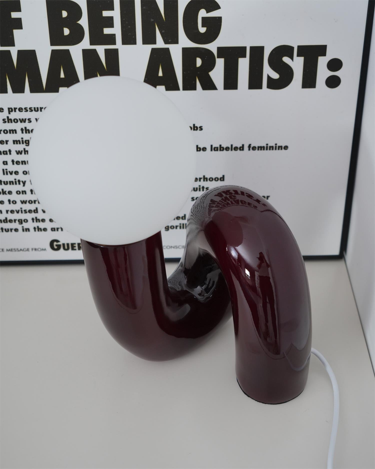 N Shape Glass Table Lamp