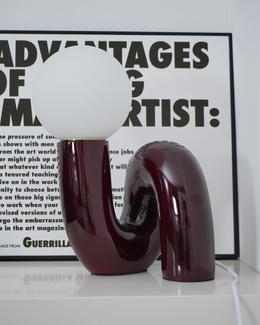 N Shape Glass Table Lamp