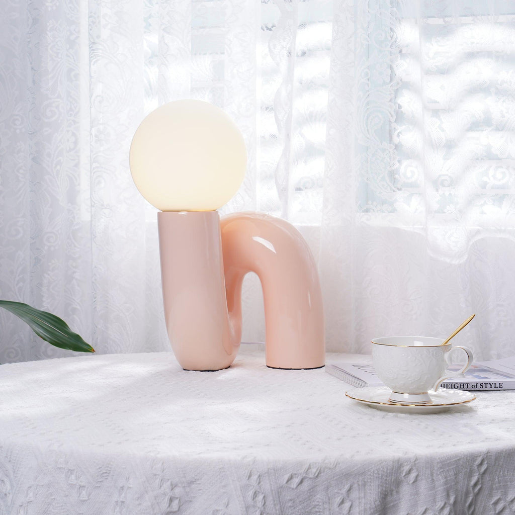 N Shape Glass Table Lamp