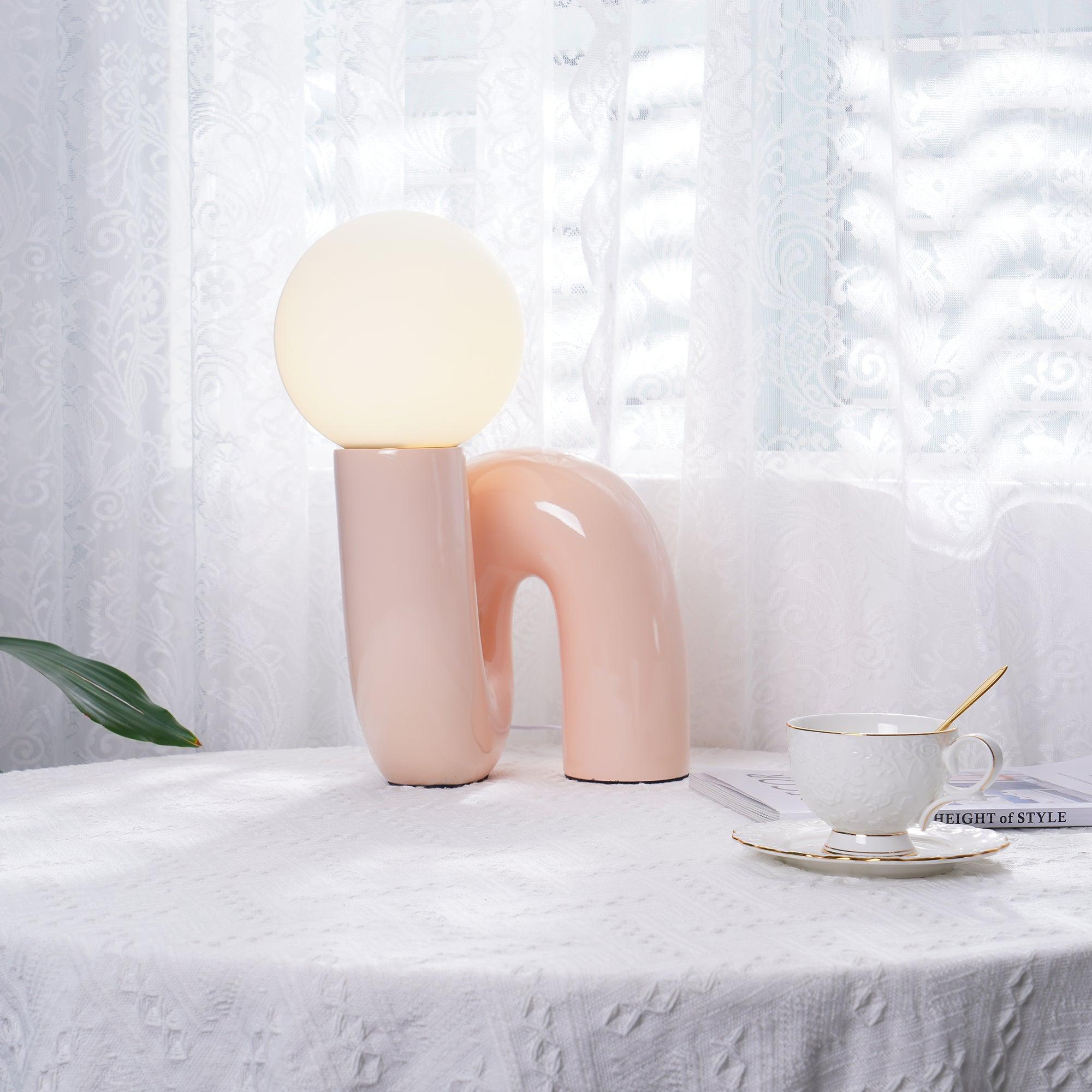 N Shape Glass Table Lamp
