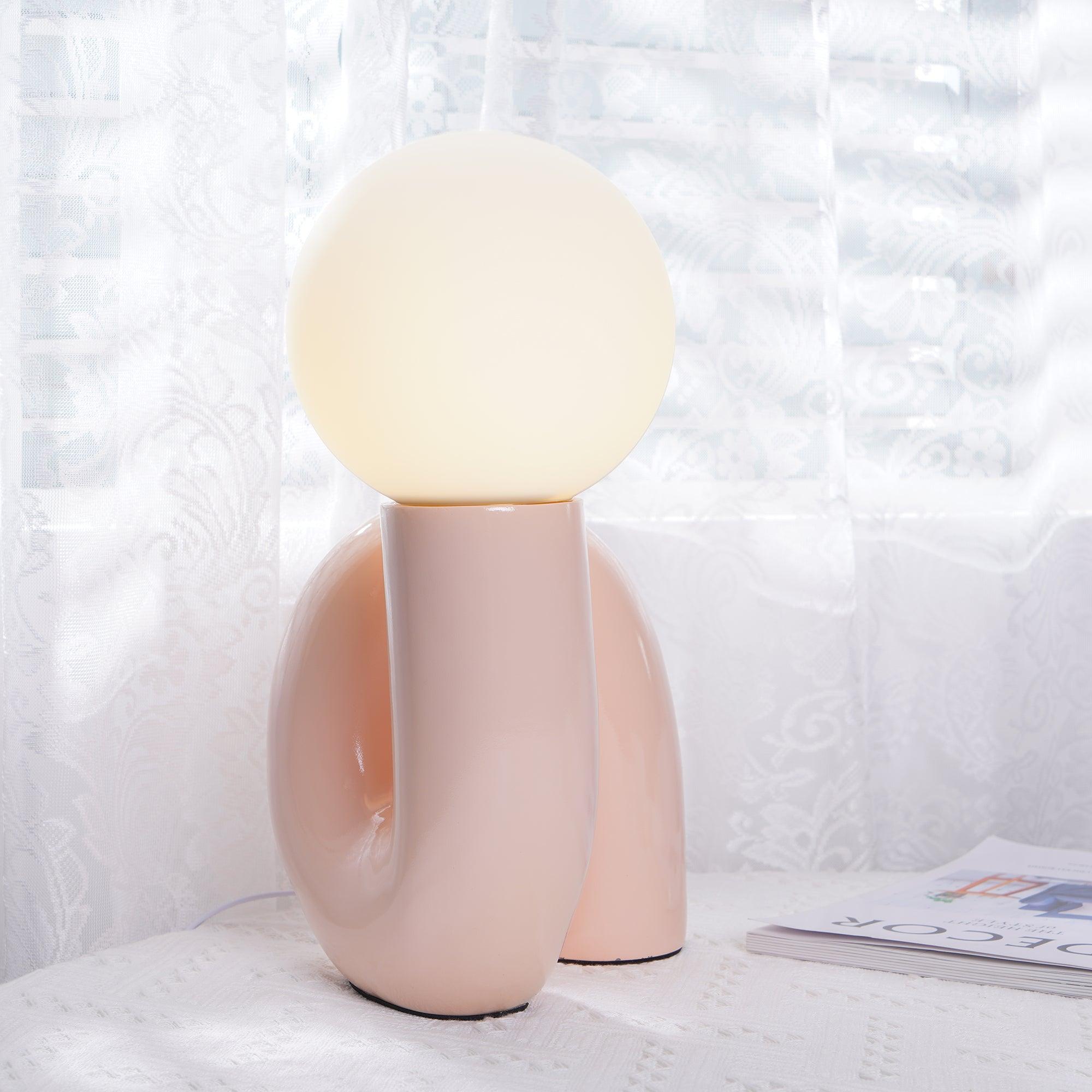 N Shape Glass Table Lamp