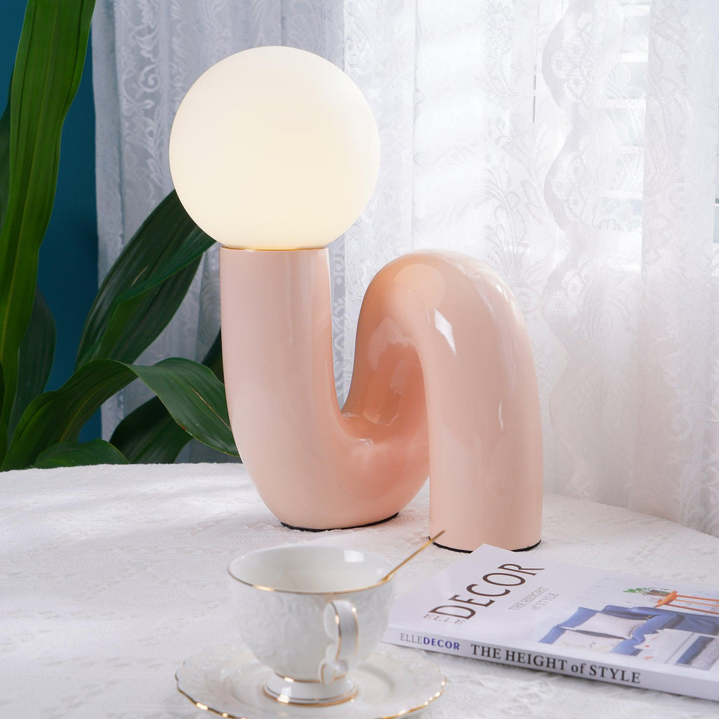 N Shape Glass Table Lamp