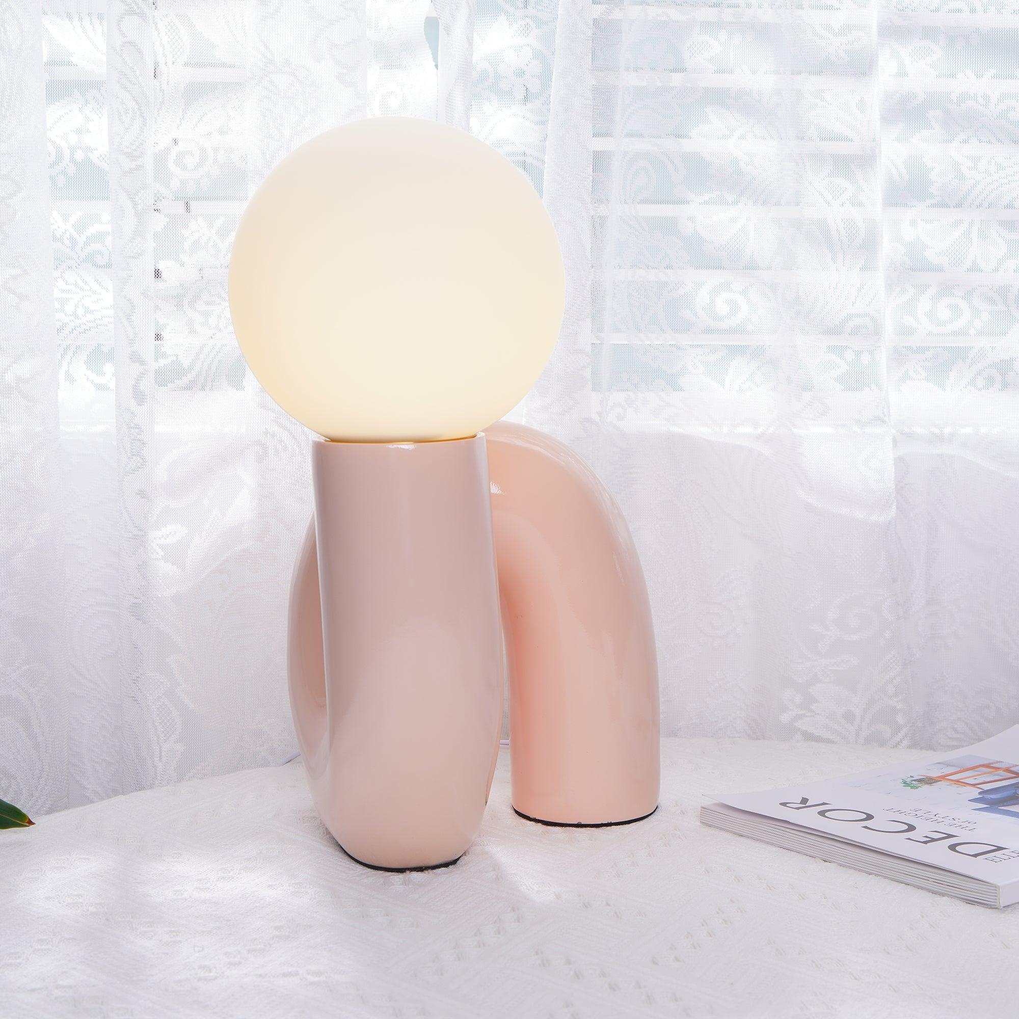 N Shape Glass Table Lamp