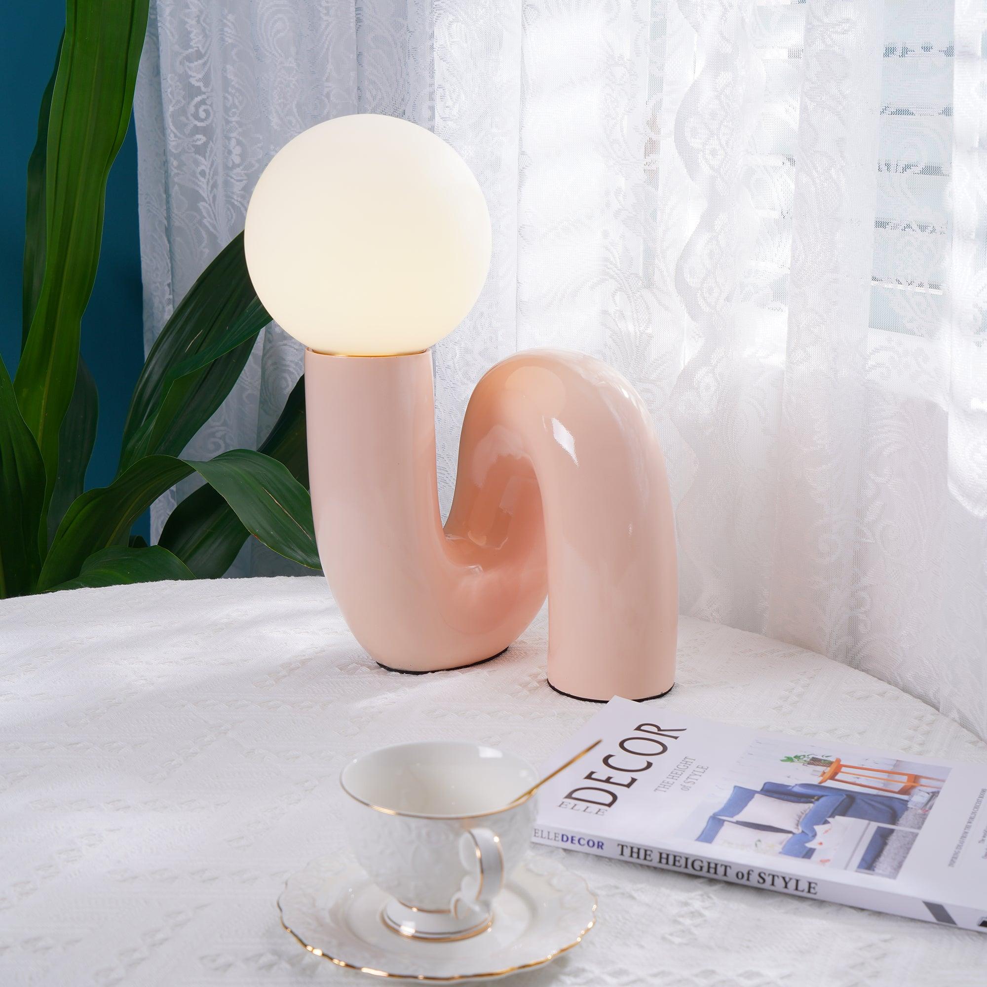 N Shape Glass Table Lamp