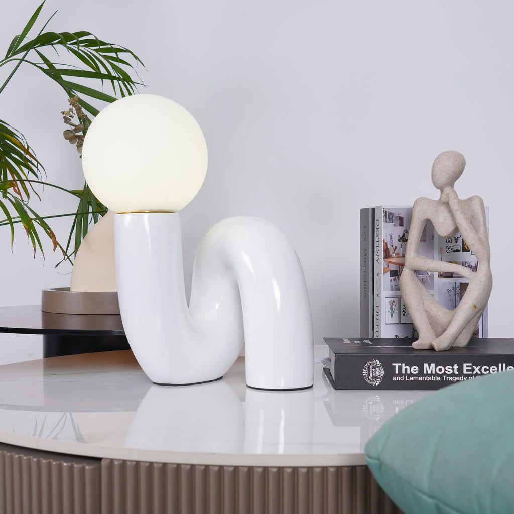 N Shape Glass Table Lamp