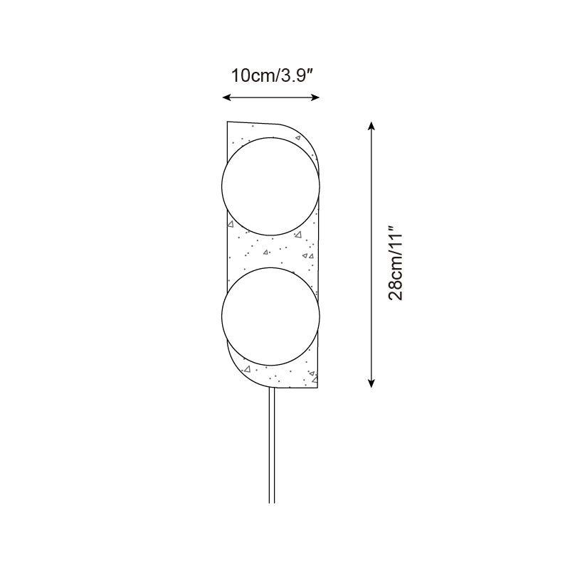 Neptune Travertine Plug In Wall Lamp