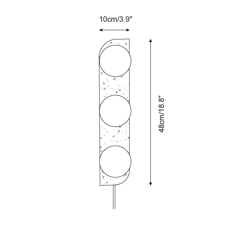 Neptune Travertine Plug In Wall Lamp