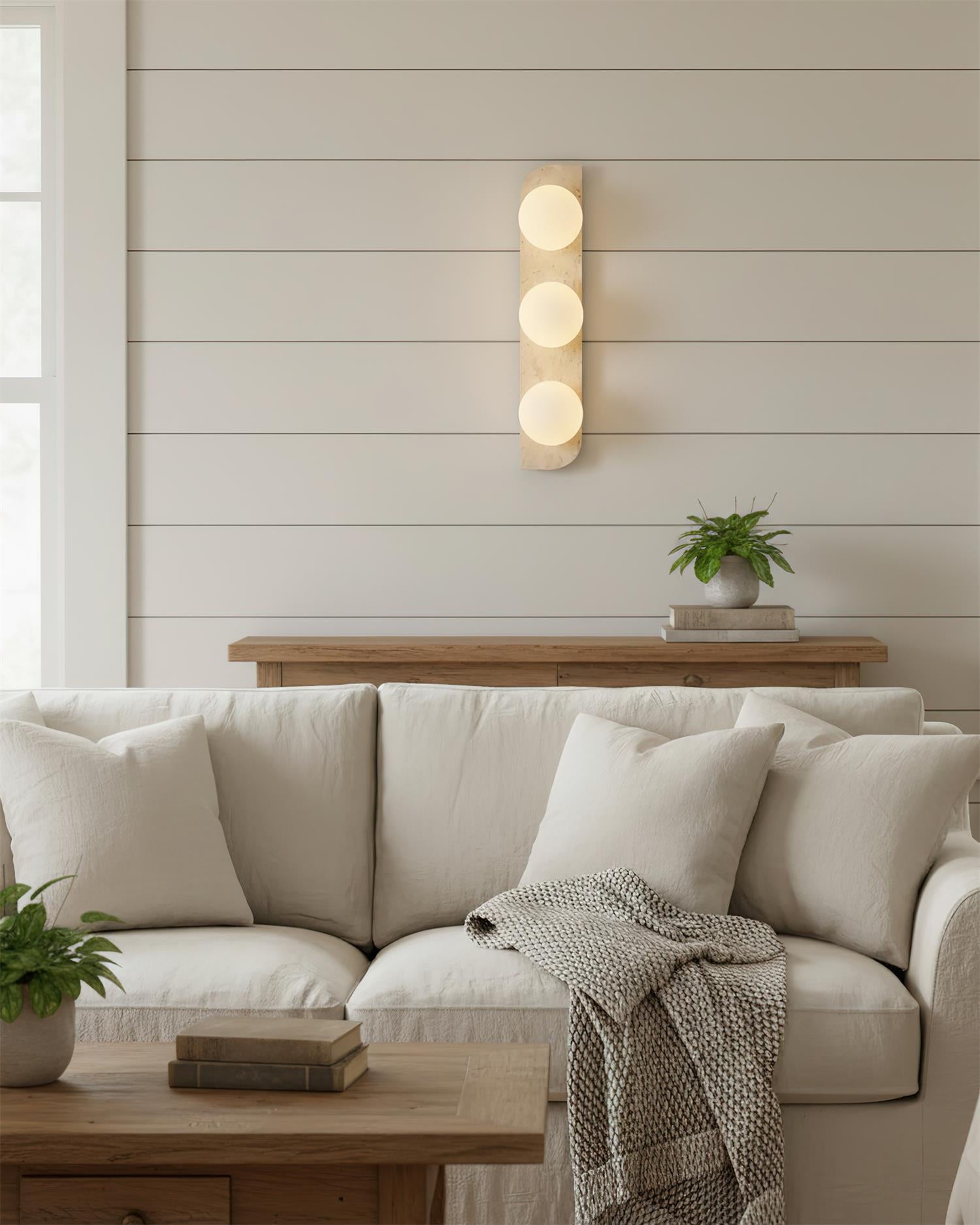 Neptune Travertine Wall Lamp