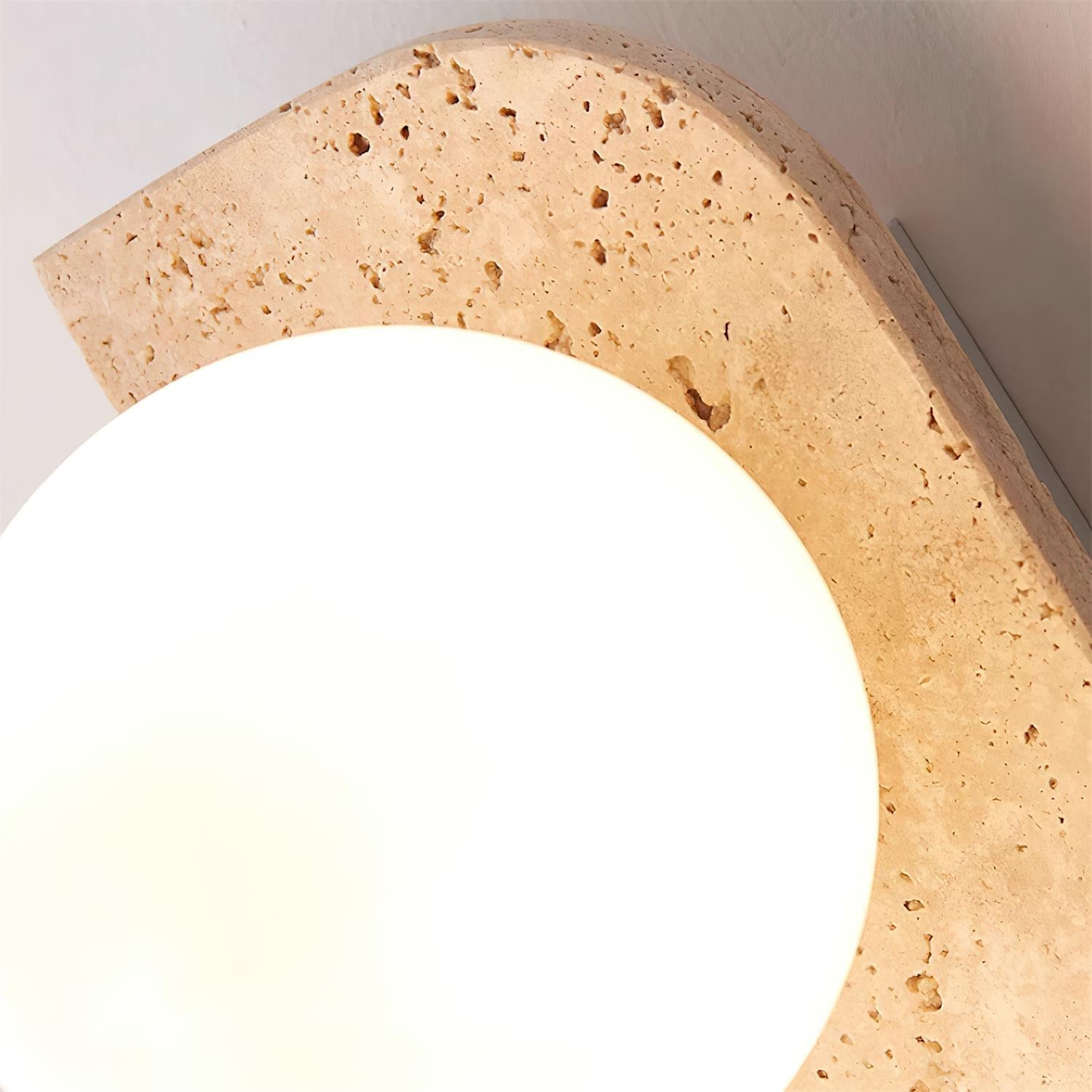 Neptune Travertine Plug In Wall Lamp