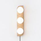 Neptune Travertine Plug In Wall Lamp