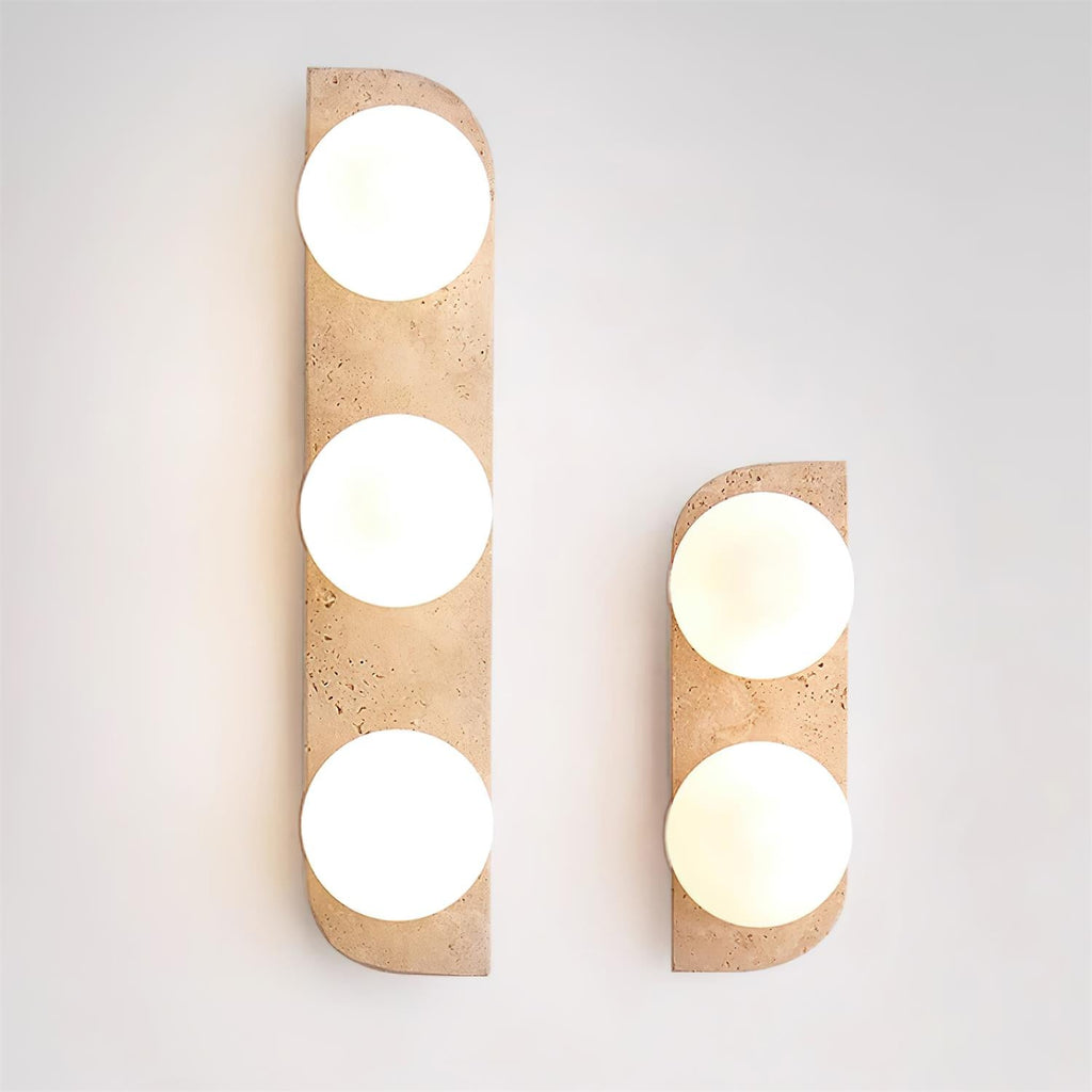 Neptune Travertine Plug In Wall Lamp
