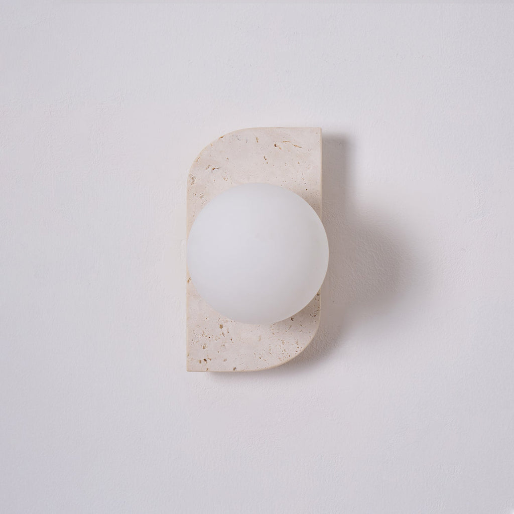 Neptune Travertine Wall Lamp
