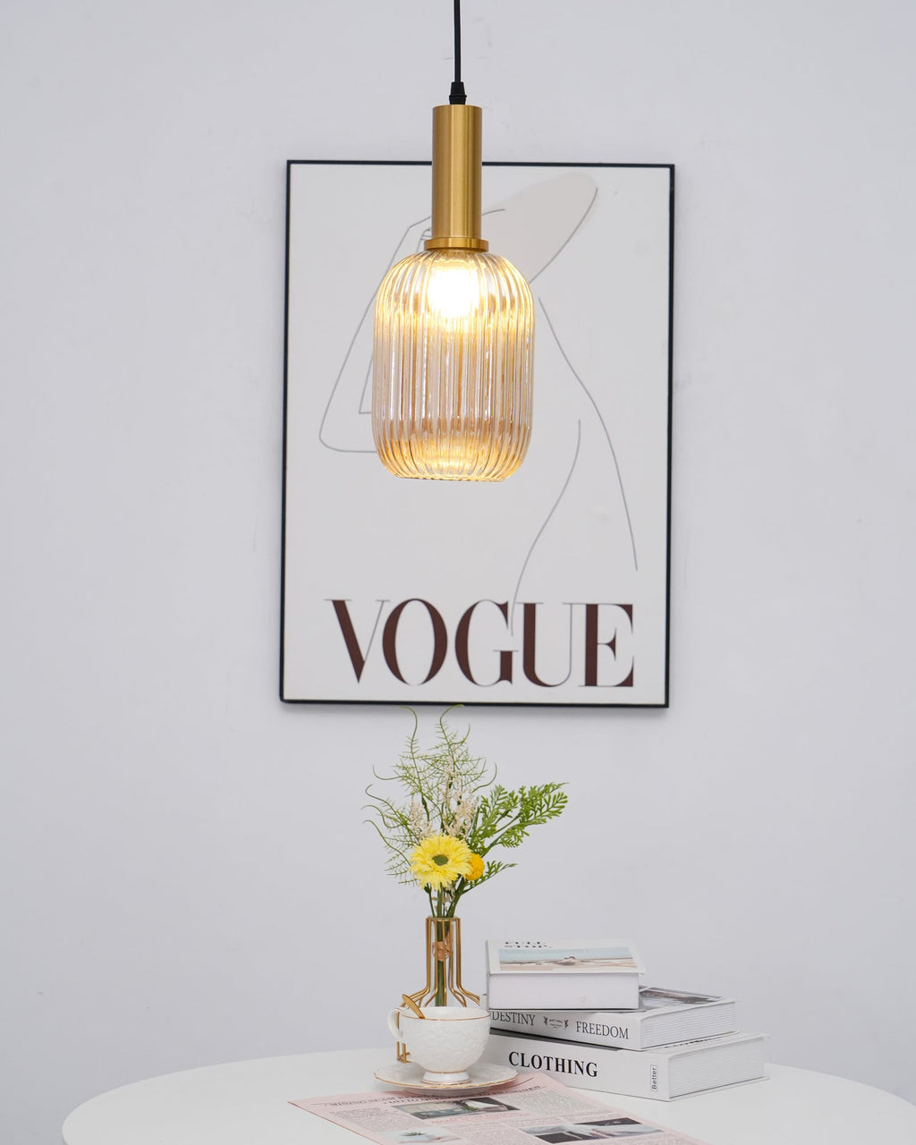 Nina Ribbed Pendant Lamp