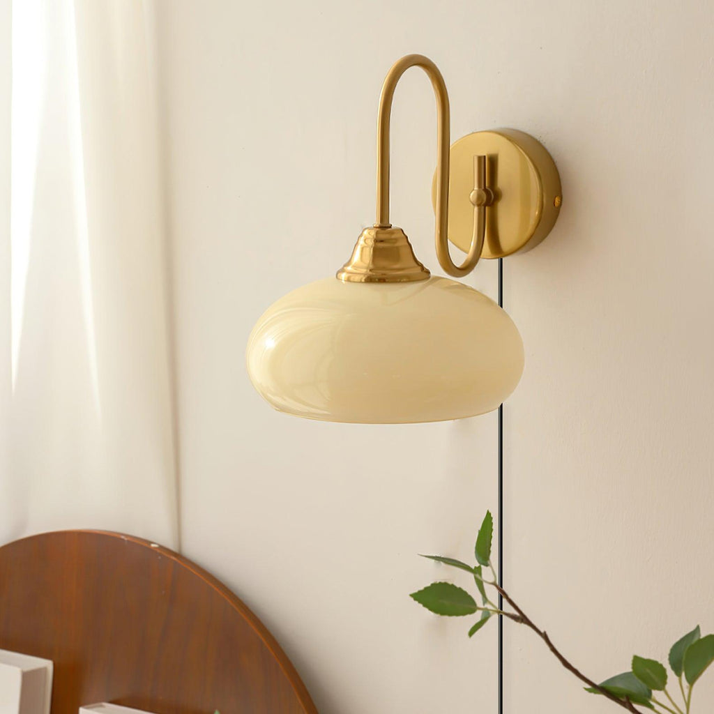 Nova Brass Plug In Wall Light