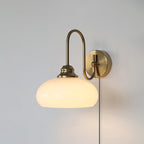 Nova Brass Plug In Wall Light