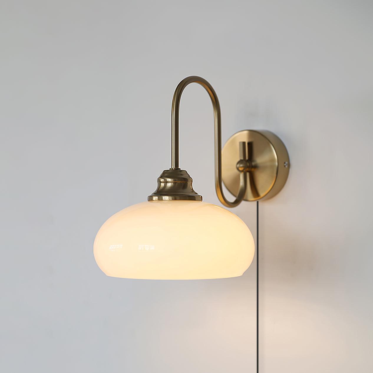 Nova Brass Plug In Wall Light