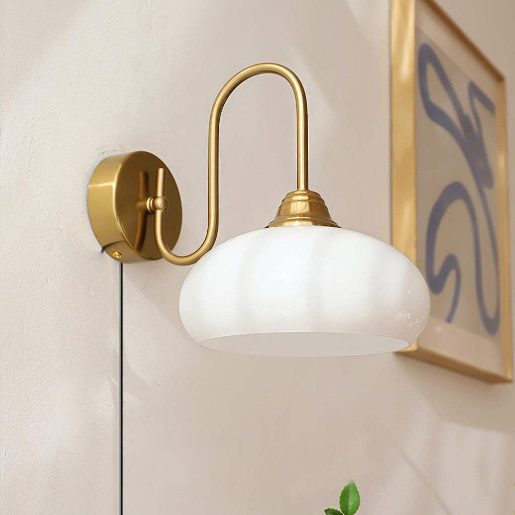 Nova Brass Plug In Wall Light