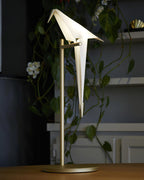 White Paper Crane Table Lamp