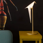 White Paper Crane Table Lamp