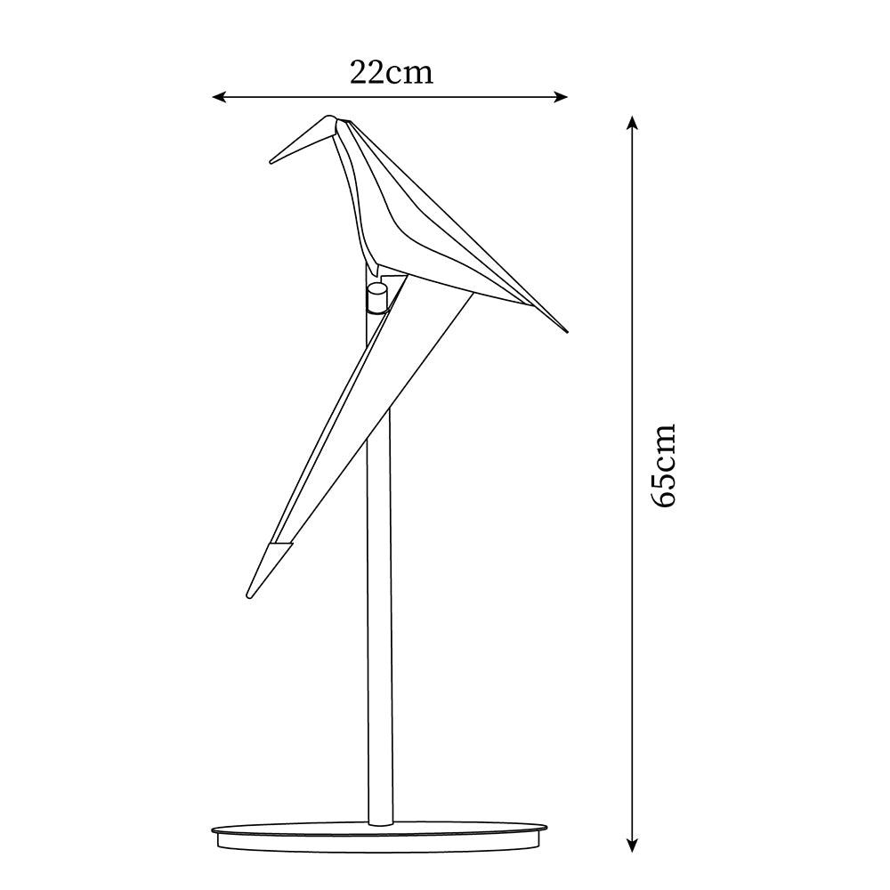 White Paper Crane Table Lamp