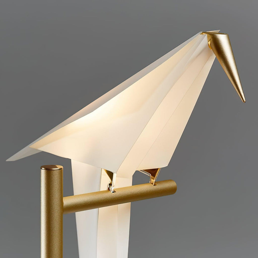 White Paper Crane Table Lamp