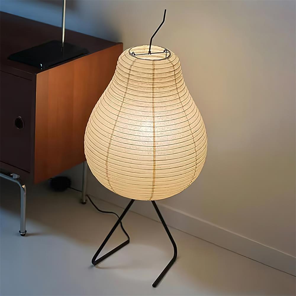 Pear Rice Paper Floor Lamp