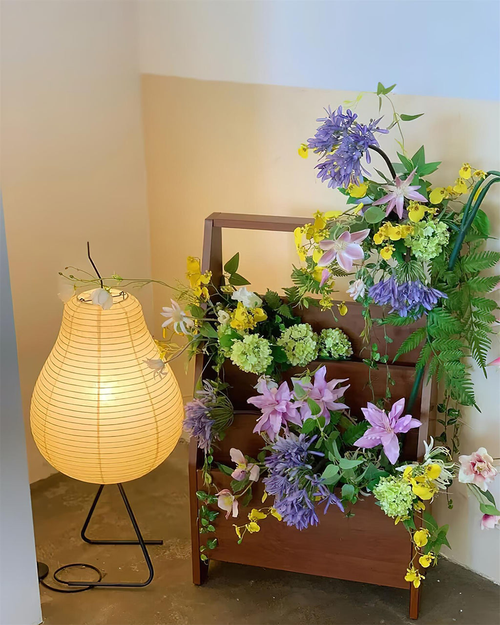 Pear Rice Paper Floor Lamp