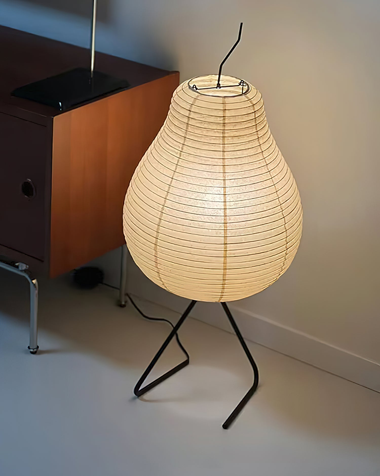 Pear Rice Paper Floor Lamp