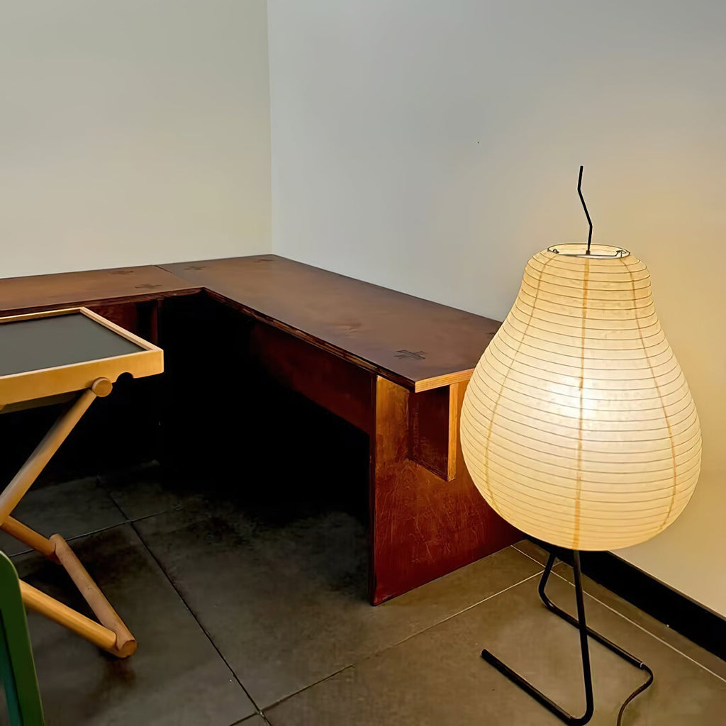 Pear Rice Paper Floor Lamp