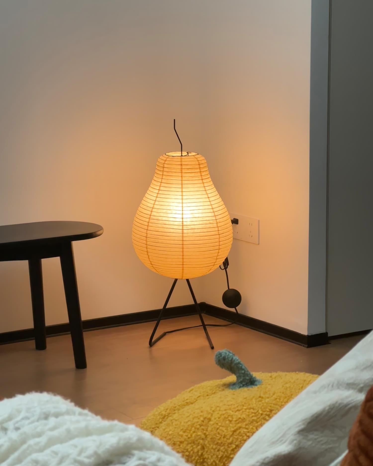 Pear Rice Paper Floor Lamp
