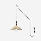 Prairie Pleated Plug In Pendant Lamp