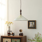 Prairie Pleated Plug In Pendant Lamp