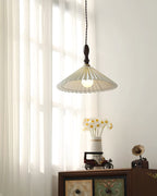 Prairie Pleated Plug In Pendant Lamp