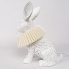 Rabbit White Resin Table Lamp