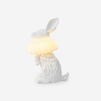 Rabbit White Resin Table Lamp