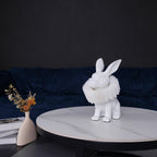 Rabbit White Resin Table Lamp