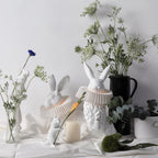 Rabbit White Resin Table Lamp