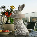 Rabbit White Resin Table Lamp