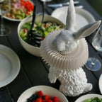 Rabbit White Resin Table Lamp