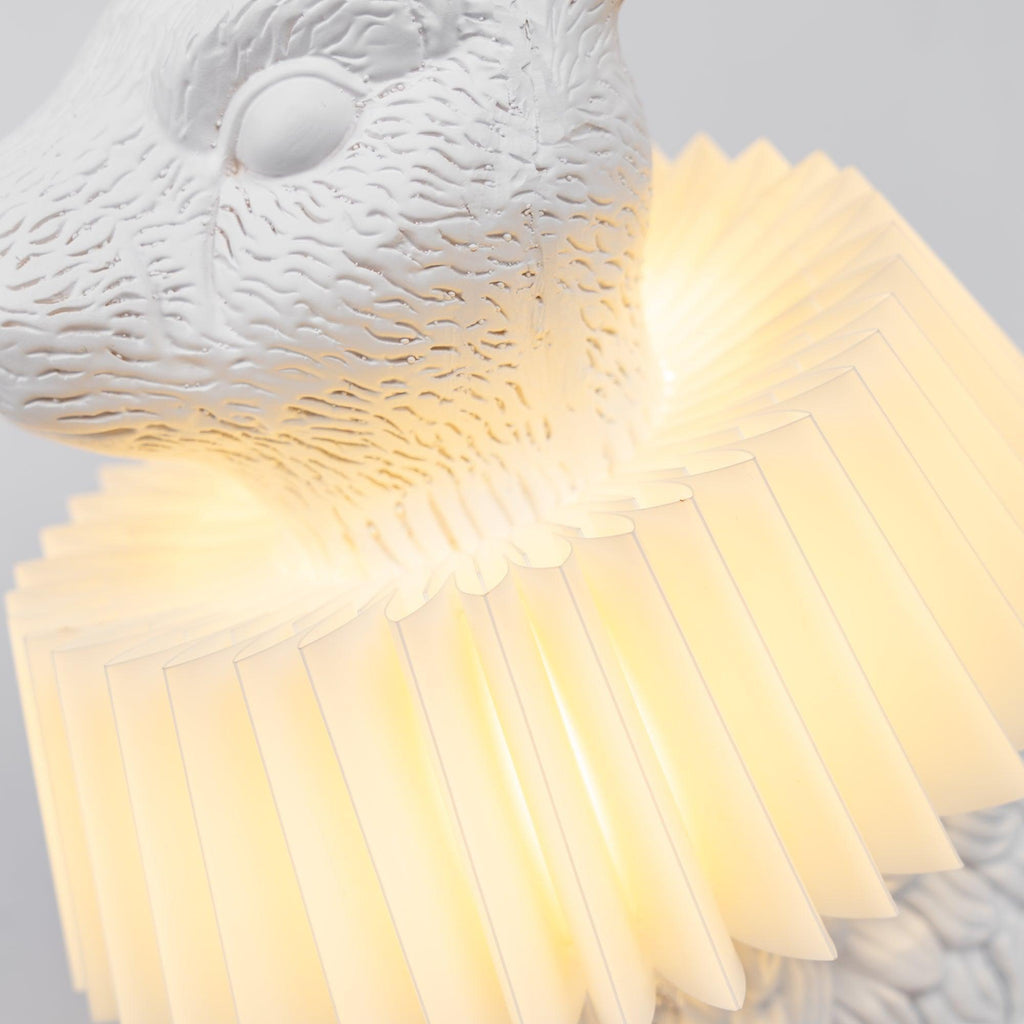 Rabbit White Resin Table Lamp