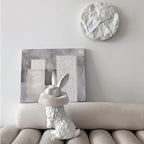 Rabbit White Resin Table Lamp