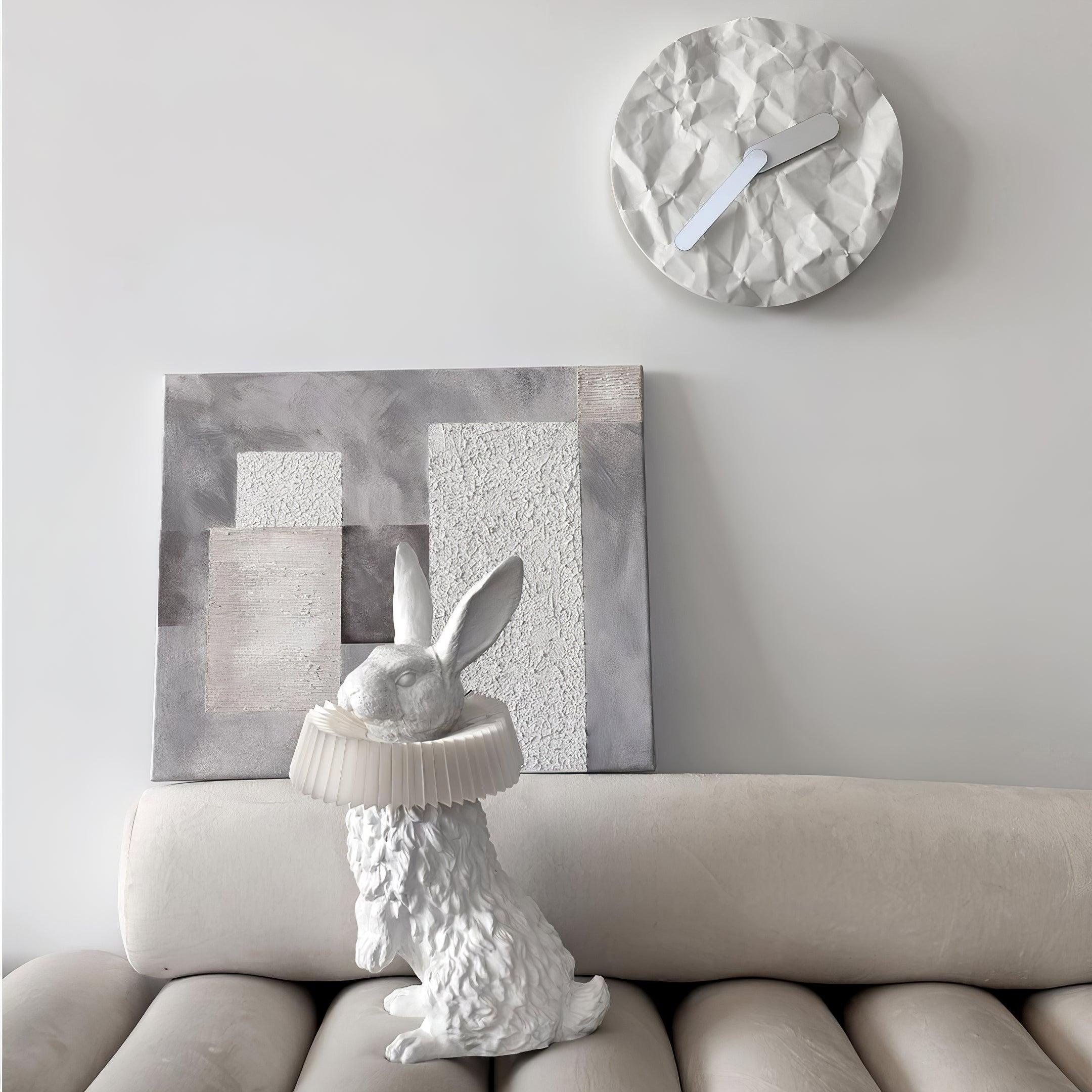 Rabbit White Resin Table Lamp