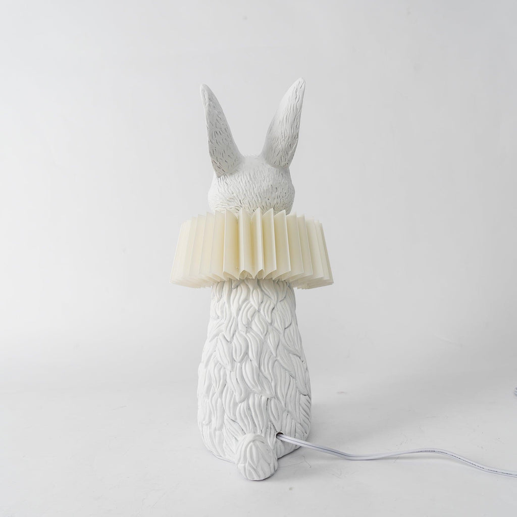 Rabbit White Resin Table Lamp