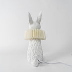 Rabbit White Resin Table Lamp