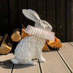 Rabbit White Resin Table Lamp