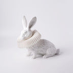 Rabbit White Resin Table Lamp