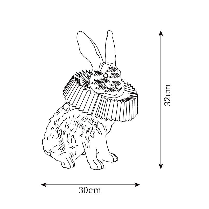 Rabbit White Resin Table Lamp